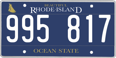 RI license plate 995817