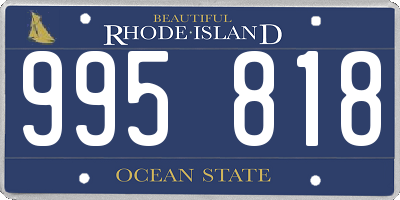 RI license plate 995818