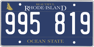 RI license plate 995819