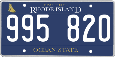 RI license plate 995820