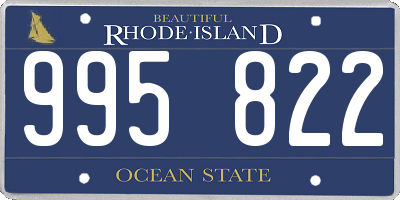 RI license plate 995822