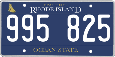 RI license plate 995825