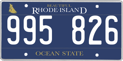 RI license plate 995826