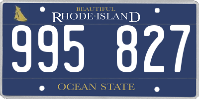 RI license plate 995827