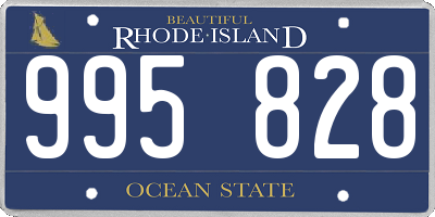 RI license plate 995828