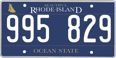 RI license plate 995829