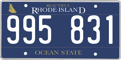 RI license plate 995831