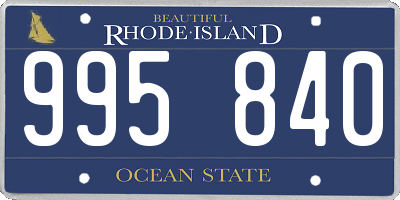 RI license plate 995840