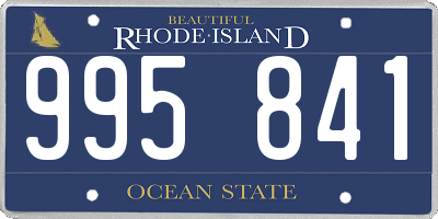 RI license plate 995841