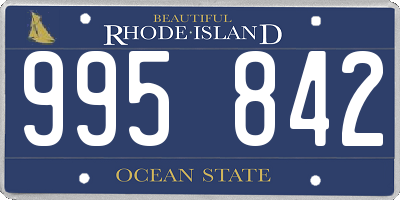 RI license plate 995842