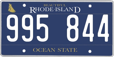 RI license plate 995844