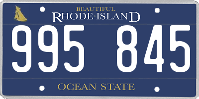 RI license plate 995845