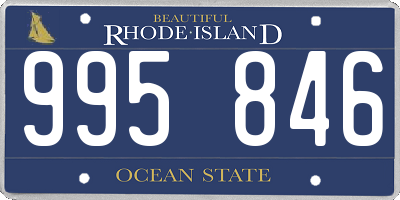 RI license plate 995846