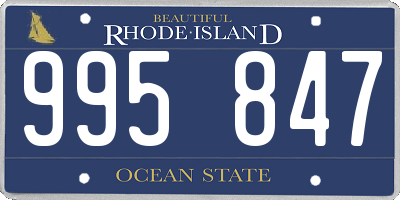 RI license plate 995847