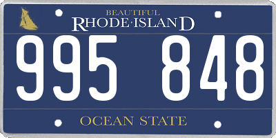 RI license plate 995848