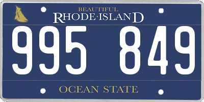 RI license plate 995849