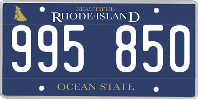 RI license plate 995850