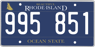 RI license plate 995851