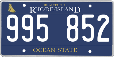 RI license plate 995852