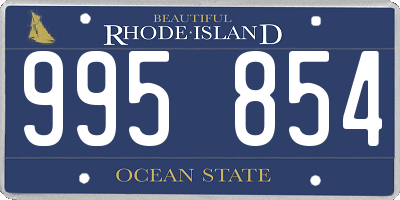 RI license plate 995854