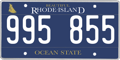 RI license plate 995855