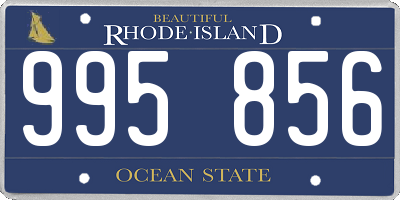 RI license plate 995856