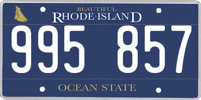 RI license plate 995857