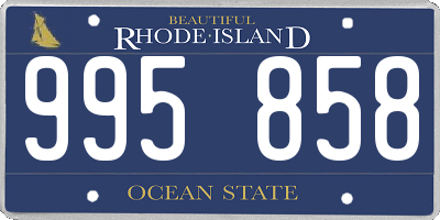 RI license plate 995858