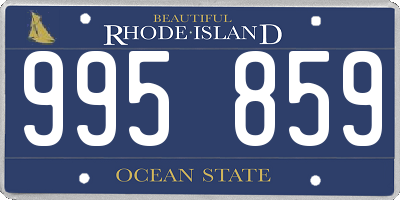 RI license plate 995859