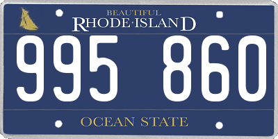 RI license plate 995860