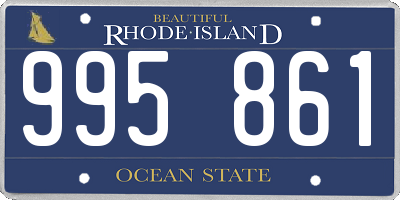 RI license plate 995861