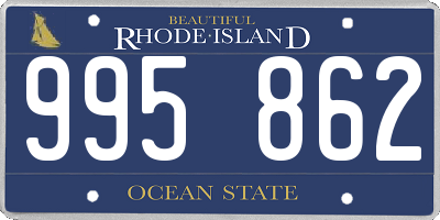 RI license plate 995862