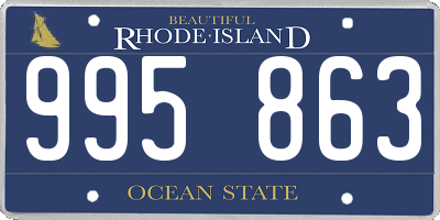 RI license plate 995863