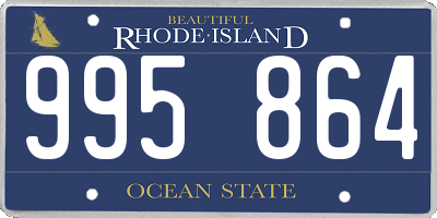 RI license plate 995864