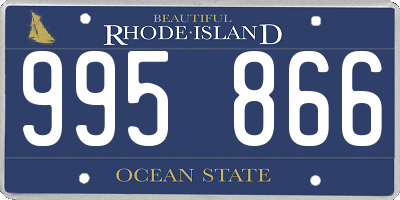 RI license plate 995866