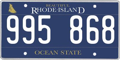 RI license plate 995868