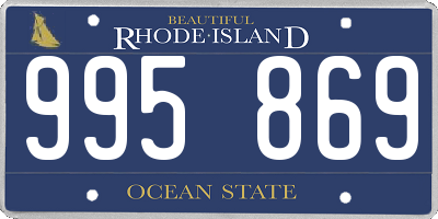 RI license plate 995869