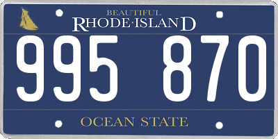 RI license plate 995870