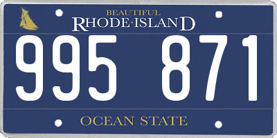 RI license plate 995871