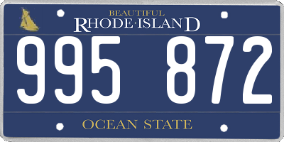 RI license plate 995872