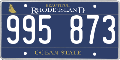 RI license plate 995873