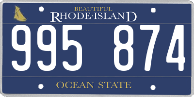 RI license plate 995874