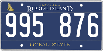 RI license plate 995876