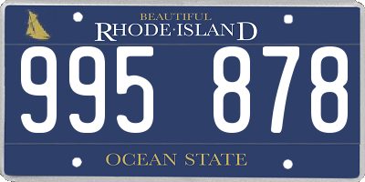 RI license plate 995878