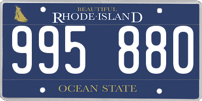 RI license plate 995880