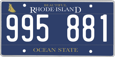 RI license plate 995881