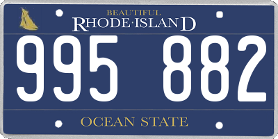 RI license plate 995882