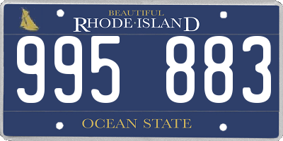 RI license plate 995883