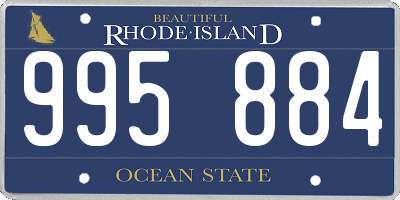 RI license plate 995884