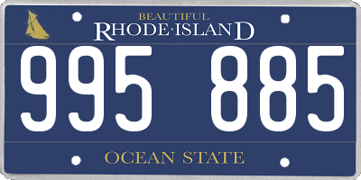 RI license plate 995885